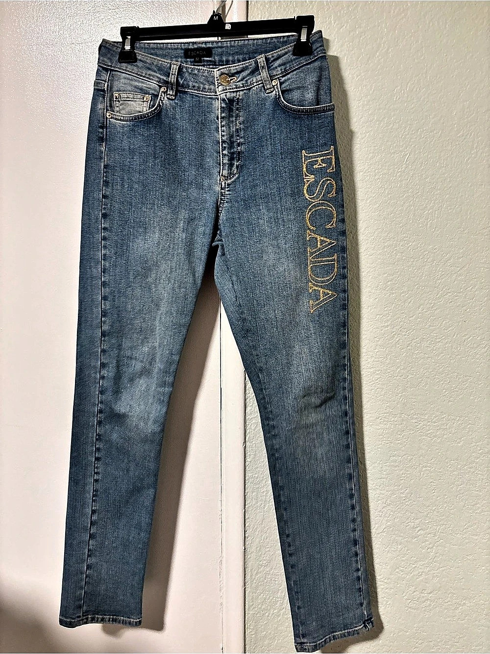Escada Skinny Jeans Blue Waist 32